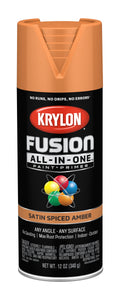 Fusion All-In-One, Satin, Spiced Amber, 12 oz.