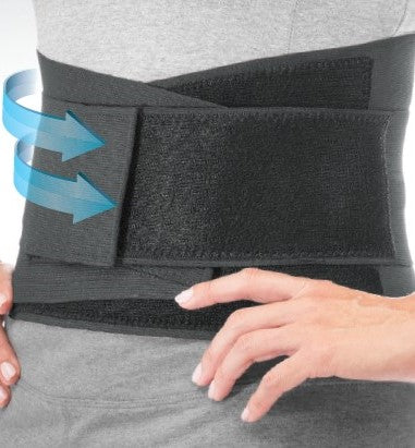 Adjustable Back Brace, Black, One Size Fits Most